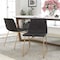 Flash Furniture 2 Pk 18 Inch Dark Gray LeatherSoft Dining Chairs ET-ER18345-18-GY-GG - alternate 1